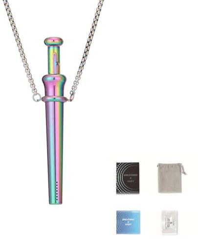 Scoop Necklace, Stash Necklace with Spoon, Retractable Necklaces Metal Refillable Design for Fragrance Oil Storage or Stress Relief as Everyday Fashion Accessory (colorful)