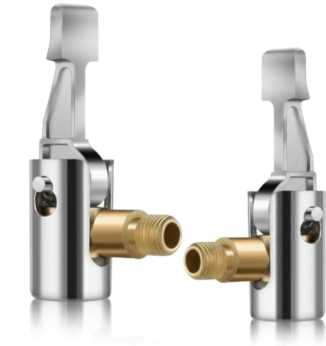 QEAS 2 Stück 8mm Autoventil Adapter Hebelstecker, Luftpumpe Adapter für Ventilverlängerung Luftpumpe Kompressor Auto Fahrrad Motorrad Reifenventile Tubeless Ventile Motorrad Kompressor