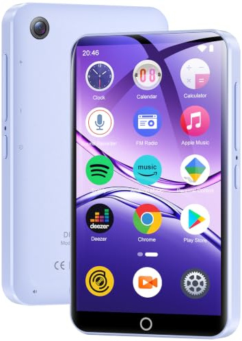 joliker 80 GB tragbarer MP3-Player mit Kamera, Bluetooth und WLAN, 4,02 Zoll Android-Touchscreen, MP4-Player, Streaming für Amazon Music und Apple Music, Musikplayer für Kinder