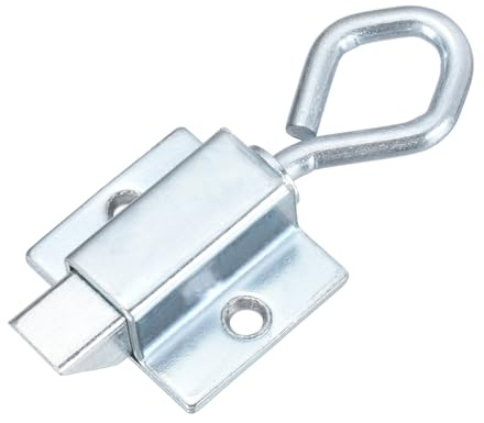 QUARKZMAN Pcs Catenaccio A Molla, Catenaccio Automatico In Ferro Zincato Con Anello Di Chiusura Autobloccante Per Cancelli Finestre Armadi Distribuzione, Fissaggio A Vite.