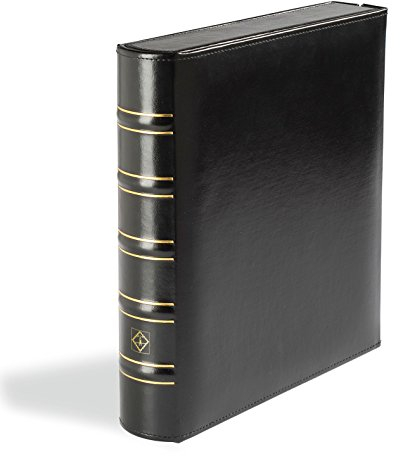 Leuchtturm 310766 Münzalbum Optima Classic - Box-Binder mit integrierter Schutzkassette - abschließbar - schwarz