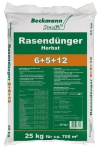 Herbst Rasendünger Beckmann 25 kg für ca. 500-700 m2