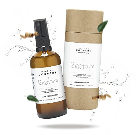 Made by Coopers Restore Natural Room and Linen Spray Mit ätherischen Ölen aus Eukalyptus und Zedernholz (100ml)