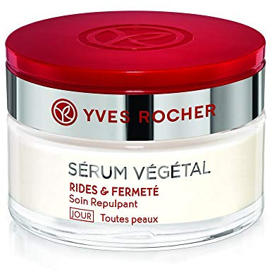 Yves Rocher SÉRUM VÉGÉTAL aufpolsternde Pflege Tag, straffende Anti-Aging Tagescreme, für feste Haut, 1 x Glas-Tiegel 50 ml