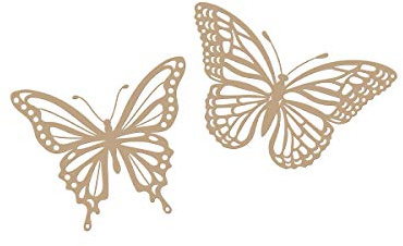Spellbinders Schablonen-Set für Heißfolie, Schmetterlinge, Metall