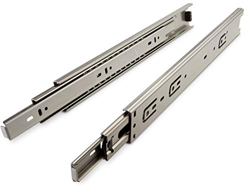 SOTECH 1 Paar Edelstahl Vollauszüge KV7-45-H45-L500-NF 500 mm | Belastbar bis 45 Kg SS304 (EN 1.4301) Schubladenauszüge ideal für den Außenbereich