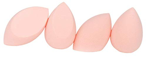 Tubayia 4 stycken makeupsvamp set foundation puff kosmetika svampar puderpuff (rosa)