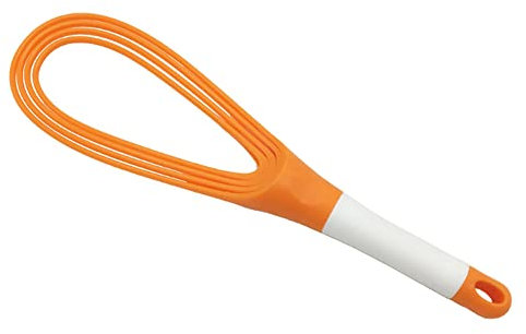 TopHomer Fouet plat, rotation à 360 degrés, 2 en 1, 29 x 7,5 cm, pour mélanger, fouetter, battre