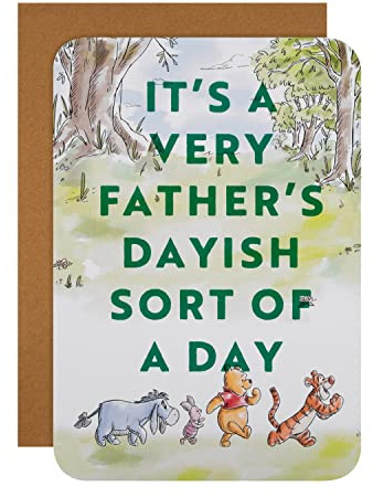 Hallmark Vatertagskarte, Disney, Winnie Puuh, Ferkel, Tigger, I-Aah, niedlich, Vater, Stiefvater, Großvater, Grün