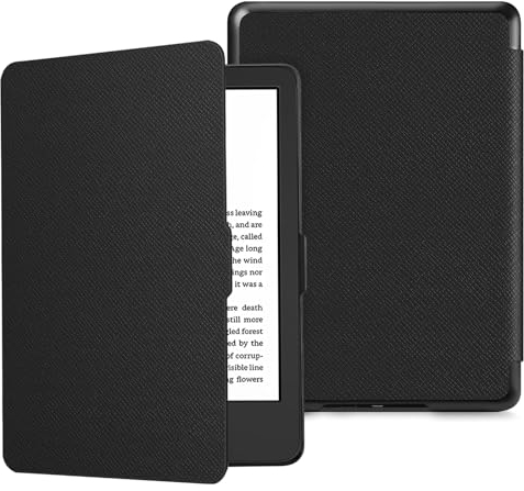 Fintie Hülle für 6 Kindle (11. Generation) – 2024/2022, Leichte Case Schutzhülle mit Auto Schlaf/Wach Funktion für 6 Zoll Kindle Basic 2024, Schwarz