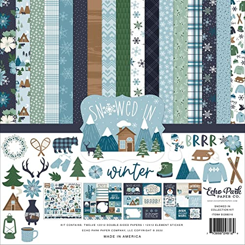 Echo Park Paper Company - Kreativ- und Bastelarbeiten - Quadratisch - Blau - 12 x 12 inches - Musterpapiere - Scrapbooking Paper