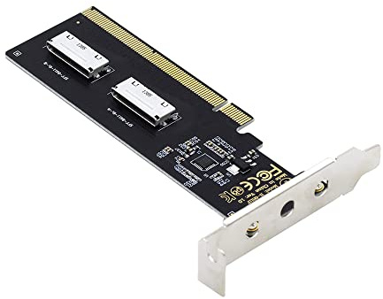 NFHK PCIE PCI-Express 16x zu Dual Oculink SFF-8612 SFF-8611 8X VROC Adapter für Mainboard SSD Grafikkarte