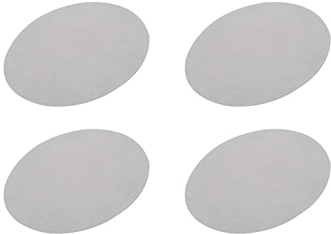 sourcing map 4 Stück Ellbogen Knie Bügelflicken Stoffpatch zur Reparatur, 11 x 14cm Oval Flicken zum Aufbügeln für Kleidung Handwerk Reparatur Kit Rucksack Schuhe Dekoration, Hellegrau