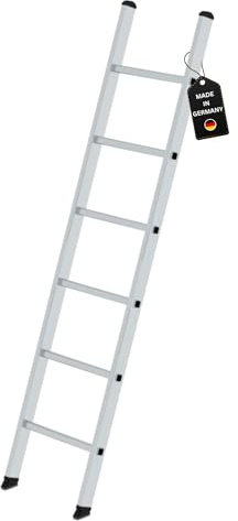 PROREGAL Sprossen-Anlegeleiter ohne Traverse | 6 Sprossen | Leiter, Teleskopleiter, Trittleiter, Bockleiter, Sprossen-Doppelleiter