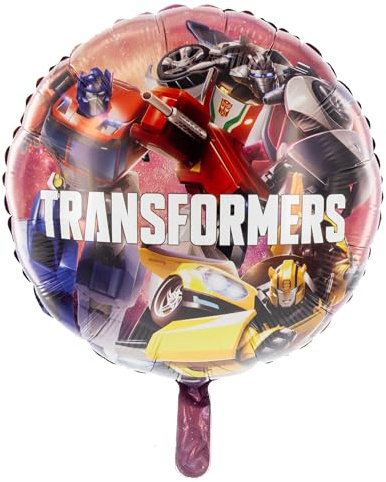 Party Factory `Transformers' foil balloon, 17.7 inch, colorful, Bumblebee, Optimus Prime, Wheeljack, helium balloon for children's birthday party