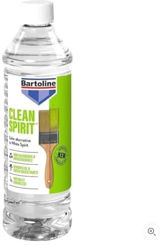 Bartoline Clean Spirit 750ml – Powerful Water-Based White Spirit Alternative Low-Odour, Non-Toxic, Non-Flammable Paint Brush Cleaner with Conditioning Formula for Water and Most Oil-Based Paints