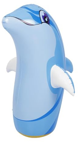 SEWOART Aufblasbarer Wal Aus Strapazierfähigem PVC-Material, Leuchtende Farben, Niedliches Cartoon-Design, Geeignet Für Garten Und Poolbereich, Leicht Zu Verstauen