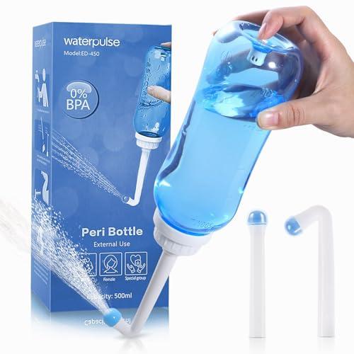 Reise-Bidet-Flasche, 500 ml, Flasche nach der Geburt, Dammflasche für postpartale Pflege, persönliche Hygiene, tragbares Bidet (blau)