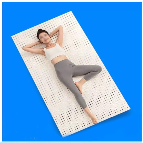 Naturkautschuk Matratze,Kompression Und Keine Verformung, Wabenporenbelüftung, Weich Und Bequem,100% Natur-Latex Matratze,3INX65inX94in