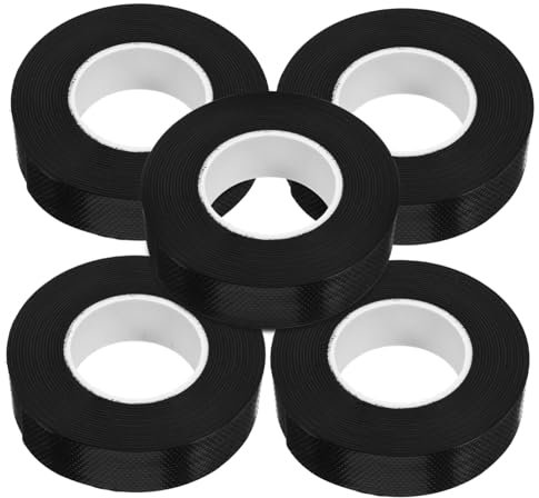 NIYANGLE 5 Piezas Cinta aislante de alto voltaje salida soporte del cable Cinta Adhesiva alambre oscuro gaffer tape electrocinta cinta aislante electrica cinta de electricista caucho Black