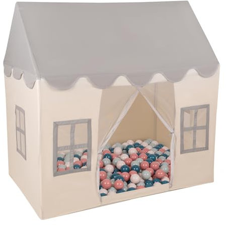 KiddyMoon Tenda Casetta Da Gioco Con 200 Palline Casetta Per Bambini Pieghevole Tessuto Traspirante E Resistente Facile Da Montare Ideale Per Interni Ed Esterni