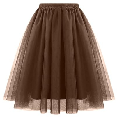 Tüllrock Damen 50Er Rock Retro Ballet Tanzrock 3 Lagig Tüll Ballett Tütü Rockabilly Petticoat Unterrock Tanzkleid Ballkleid Abendkleid Gelegenheit Zubehör Karneval Tutu Cosplay