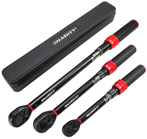 HASKYY momentnyckel set 1/4 tum 1/2 tum 1-10 Nm 10-50 Nm 20-200 Nm 3-delad cykel motorcykel motor bil vridmoment spärrnyckel