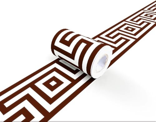 VisitRyl Bordi per Carta da Parati Adesivi marrone B1005 10cm X 500cm Design Decorativo