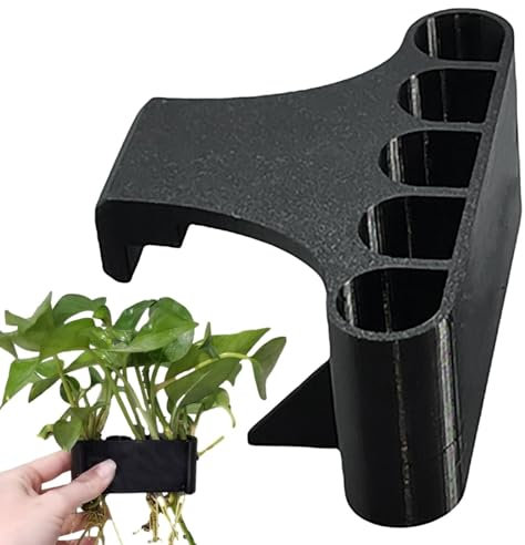 Aquarium-Pflanzenhalter, Aquarium-Pflanzenkorb, Ständer, Zubehör für Aquarium, Pflanzgefäß, mit Haken und Saugnäpfen für Aquarien, Aquaponische Pflanzen, Anbau und Aquascapee Decorati