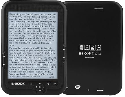 6” EReader, 600 X 800 Resolution 300DPI Portable EBook Reader, 16GB Memory, Support 32GB Extended Storage (16G) (16G) (8G)