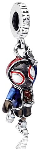 HAEPIAR Black Spider Hero Charms 925 Plata de Ley para Pulsera Collar Dije Colgante Regalos para Mujeres