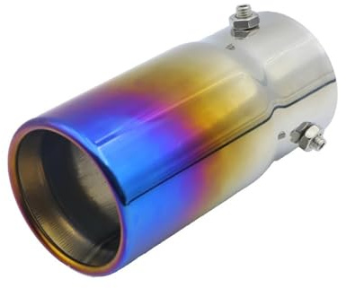 Endrohrblenden Blende Autozubehör Auto 70mm Einlass 76mm Auslass Auto Auspuff Endschalldämpfer Spitzen Edelstahl Auspuffspitzen Rohr(Type 8)