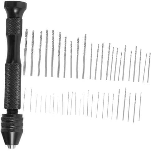 Gatuida Taladro Manual de Metal para Modelismo con Brocas Variadas