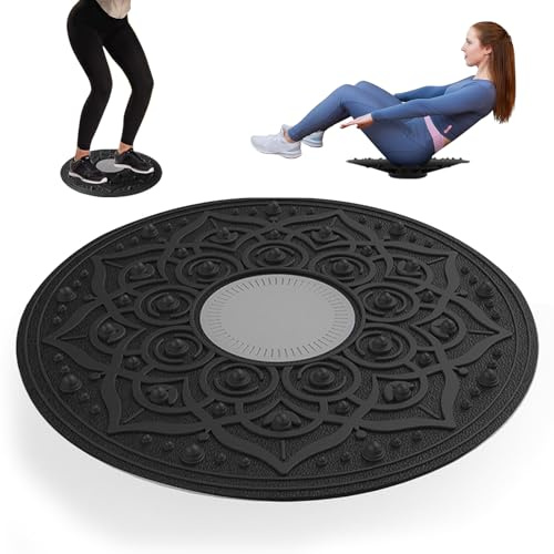 Balance Board 30cm, Gleichgewichtstrainer für Erwachsene & Kinder, Yoga und Wackelbrett Physiotherapie, Balance Board Halbkugel, Balance Pad Training Equipment für Stabilität, Koordination (Grau)