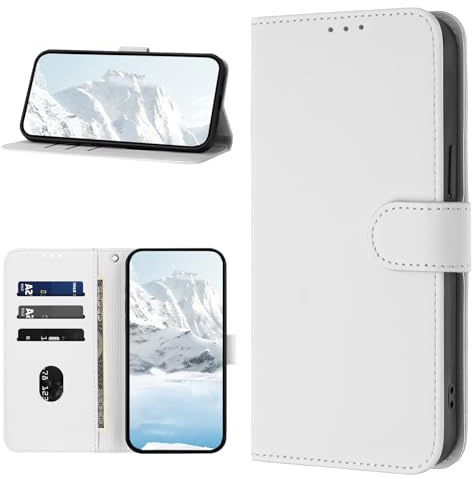 YIRRANZD für iPhone 12 / iPhone 12 Pro Hülle, Klapphülle Premium PU Lederhülle [Kartenfach] Schutzhülle, Stoßfeste Flip Wallet Case für iPhone 12 / iPhone 12 Pro Handyhülle (Weiß)