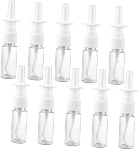 Healvian 10 pièces Flacon Pulvérisateur Nasal Portable Étanche Lot de Bouteilles Transparentes Compactes pour Spray Direct Usage Voyage