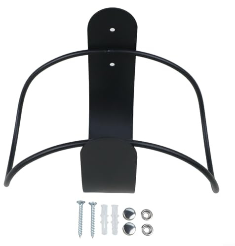 Robuster Schlauchhalter Wandhalterung zur Aufbewahrung von Gartenschläuchen mit beeindruckender Tragkraft (schwarz)
