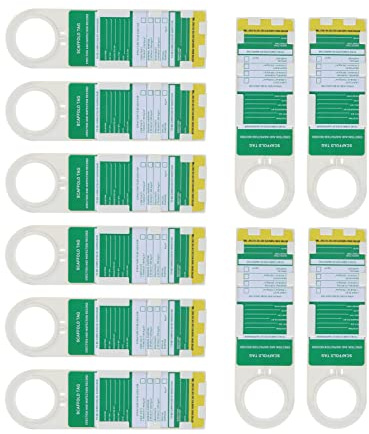 Dioche Scaffold Status Tag 10PCS Locking Scaffold Tag Maintenance Signs | Durable Warning Labels for Electric and Industry | Essential Safety for Accident