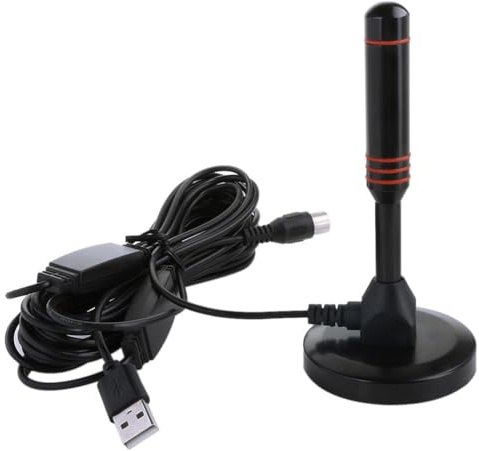 Portable TV Antenna 300cm Coax Cable Digital TV Antenna DVB-T DVB-T2 DAB Indoor Outdoor Digital HD Freeview Aerial Plug and Play for Smart TV