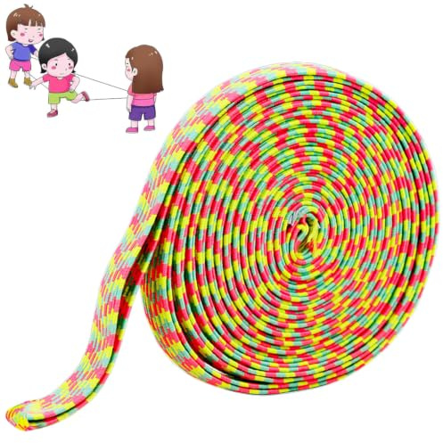 Gummitwist Hüpfgummi Gummiband für Outdoor Hüpfspiele Kinder Regenbogen 1PC | gummitwist hochwertiges gummiband für kinderspiele drinnen draußen schulaktivitäten freizeit bewegungsspiele mädchen jungs