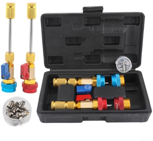 R134a et – Outil de retrait du noyau de valve de climatisation automobile pour R1234YF, kit de clé de service en acier au carbone 45# – pour la réparation de la climatisation automobile, conception
