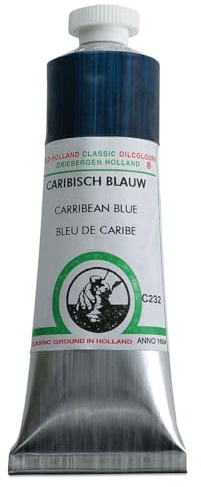 Old Holland Ölfarbe – Klassische Farben 40 MLS – 164 Künstlerfarben C232 Carribean Blue