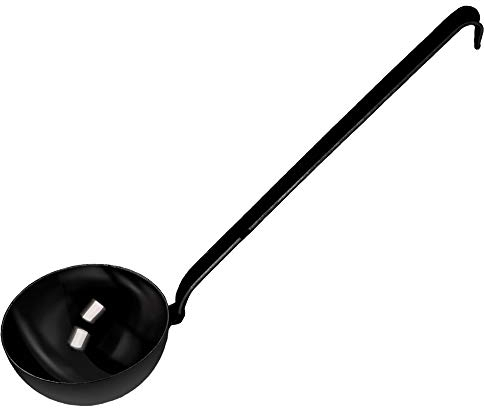 Riess, 0309-022, Schöpflöffel 9cm, CLASSIC SPEZIALARTIKEL, Emaille, schwarz, passend zum Lagerfeuerkessel