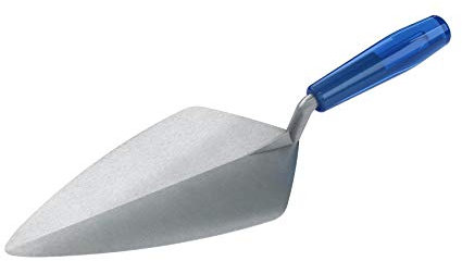 Bon 72-246 10.5-inch Pro Plus Carbon Steel Narrow London Masonry Trowel with Plastic Handle