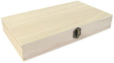 Plain Rectangular Wooden Brush or Pencil Box Case - WBM0003
