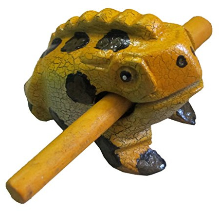 Medium Wooden Croaking Frog Güiro - Fair Trade Percussion Instrument - Fun for all Ages - Free Postage!