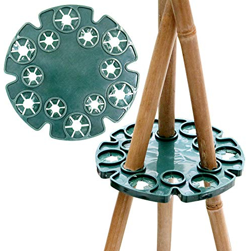 KINGLAKE 6 Pcs Wigwam Cane Grips, Sweet Pea Runner Bean Support Frame (Bamboo Pole not Included), Wigwam Cane Support Holder Connectors for Climbing Plants, Tomatoes, Cucumbers, Clematis