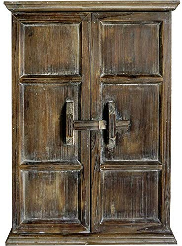 Holzfenster Antik-Art/Vintage Dekoelement - 48 x 66 cm, 6 cm tief, Gartendekoration