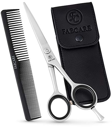 FABCARE Forbici professionali per parrucchieri con micro dentellatura, extra affilate, ideali per taglio capelli e uso da barbiere, lunghezza 6 pollici, design ergonomico per precisione e comfort.