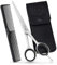 FABCARE Profi Haarschere mit Kamm und Etui - Haarschneideschere mit Mikroverzahnung & Präzisionsschraube - 5,5 Zoll - Extra scharfe Friseurschere aus hochfestem Messerstahl - Mit BONUS Ebook